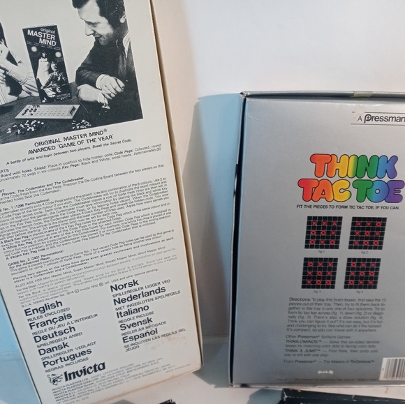 Lot of 4 Vintage Board Games Magic Trick Masterminds Word Rummy Tic Tac Toe Fun - Picture 9 of 13